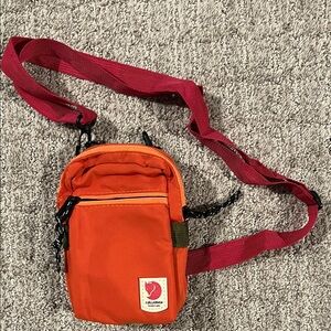 Orange Fjallraven Crossbody Bag with Logo